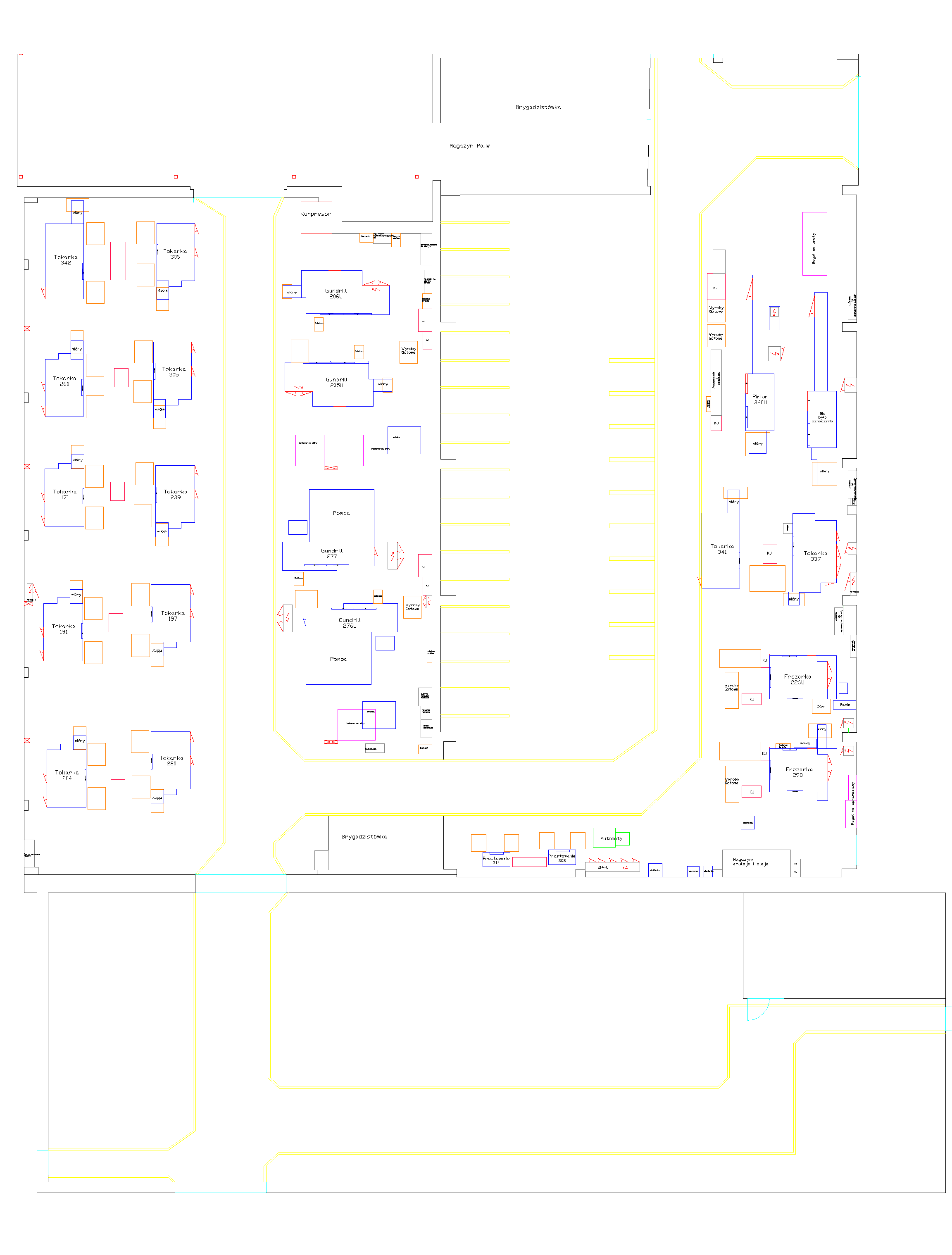 Case study 109 Layout hali produkcyjnej