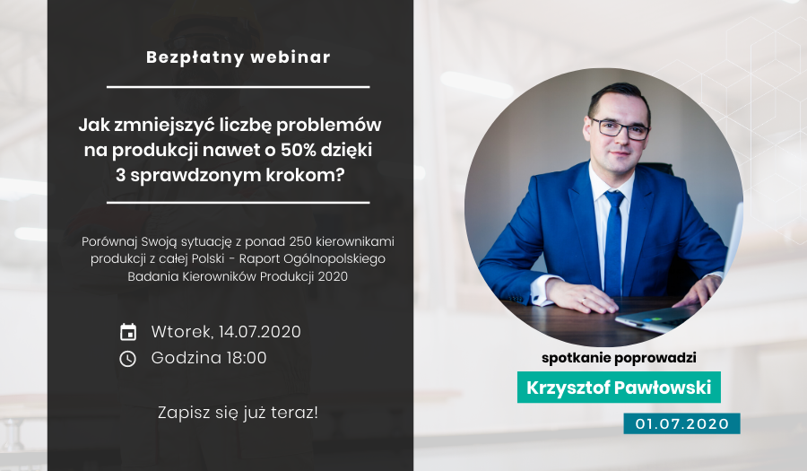 Jak zmniejszyć liczbę problemów na produkcji nawet o 50% dzięki 3 sprawdzonym krokom? Jak zmniejszyć liczbę problemów na produkcji nawet o 50% dzięki 3 sprawdzonym krokom? - online