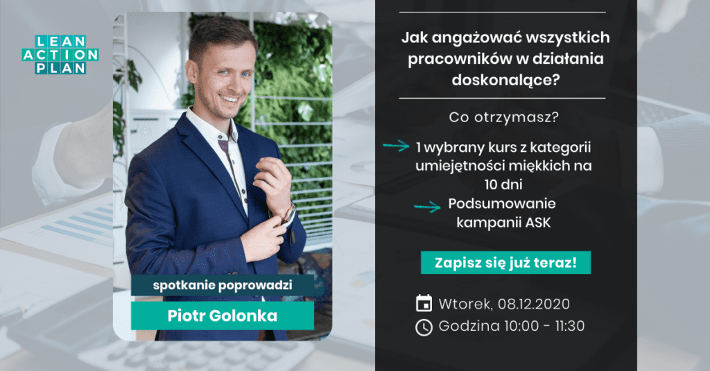 Bonusy podczas webinaru Bonusy podczas webinaru "Jak angażować wszystkich pracowników w działania doskonalące"